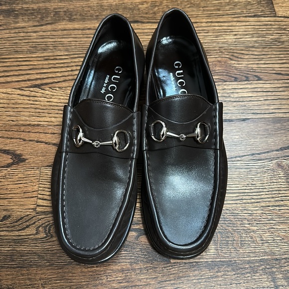 REAL AUTHENTIC dark mocha brown Gucci loafers. Size: 8D main image 4
